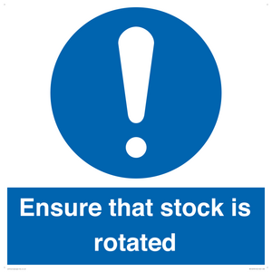 MV12253: Ensure That Stock Is Rotated Sign