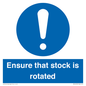 MV12253: Ensure That Stock Is Rotated Sign