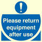 MV12257: Please Return Equipment After Use Sign