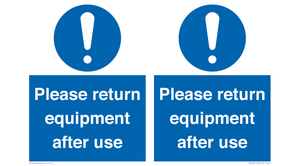 MV12257: Please Return Equipment After Use Sign