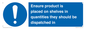 MV12259: Ensure Product Is Placed on Shelves in Quantities they should be dispatched in Sign