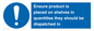 MV12259: Ensure Product Is Placed on Shelves in Quantities they should be dispatched in Sign