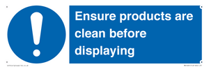MV12261: Ensure Products Are Clean Before Displaying Sign