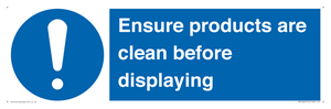 MV12261: Ensure Products Are Clean Before Displaying Sign