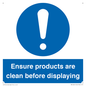 MV12261: Ensure Products Are Clean Before Displaying Sign