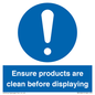 MV12261: Ensure Products Are Clean Before Displaying Sign
