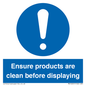 MV12261: Ensure Products Are Clean Before Displaying Sign