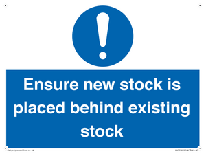 MV12262: Ensure New Stock Is Placed Behind Existing Stock Sign