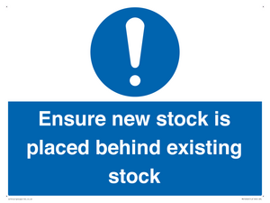 MV12262: Ensure New Stock Is Placed Behind Existing Stock Sign