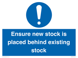 MV12262: Ensure New Stock Is Placed Behind Existing Stock Sign