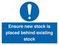 MV12262: Ensure New Stock Is Placed Behind Existing Stock Sign
