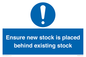 MV12262: Ensure New Stock Is Placed Behind Existing Stock Sign