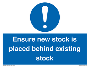 MV12262: Ensure New Stock Is Placed Behind Existing Stock Sign