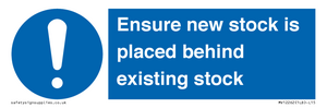 MV12262: Ensure New Stock Is Placed Behind Existing Stock Sign