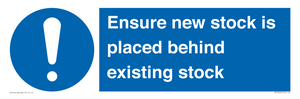 MV12262: Ensure New Stock Is Placed Behind Existing Stock Sign
