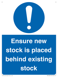 MV12262: Ensure New Stock Is Placed Behind Existing Stock Sign