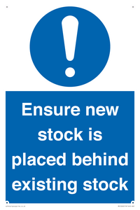 MV12262: Ensure New Stock Is Placed Behind Existing Stock Sign