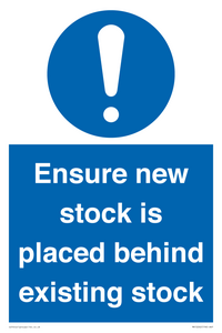 MV12262: Ensure New Stock Is Placed Behind Existing Stock Sign