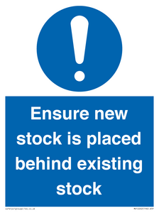 MV12262: Ensure New Stock Is Placed Behind Existing Stock Sign