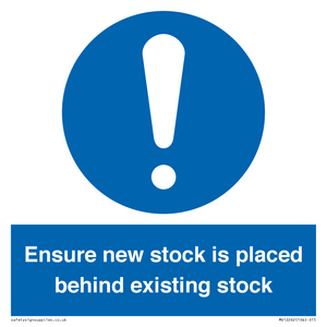 MV12262: Ensure New Stock Is Placed Behind Existing Stock Sign