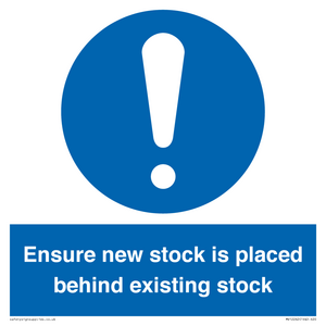 MV12262: Ensure New Stock Is Placed Behind Existing Stock Sign