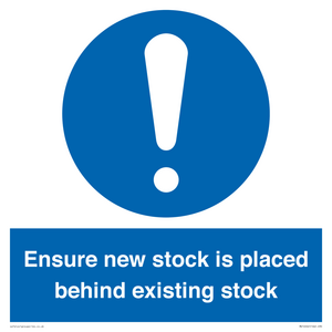 MV12262: Ensure New Stock Is Placed Behind Existing Stock Sign