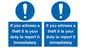 MV12264: If You Witness A Theft It Is Your Duty To Report it Immediately Sign
