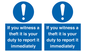 MV12264: If You Witness A Theft It Is Your Duty To Report it Immediately Sign