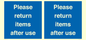 MV12268: Please Return Items After Use Sign