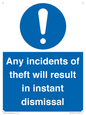 MV12315: Any incidents of theft will result in instant dismissal