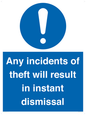 MV12315: Any incidents of theft will result in instant dismissal