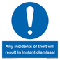 MV12315: Any incidents of theft will result in instant dismissal