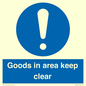 MV12317: Goods In Area Keep Clear floor sign