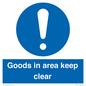 MV12317: Goods In Area Keep Clear floor sign