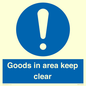 MV12317: Goods In Area Keep Clear floor sign