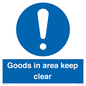 MV12317: Goods In Area Keep Clear floor sign