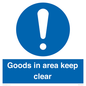 MV12317: Goods In Area Keep Clear floor sign