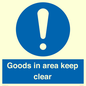 MV12317: Goods In Area Keep Clear floor sign