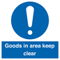 MV12317: Goods In Area Keep Clear floor sign