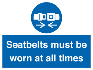 MV12337: Seatbelts must be worn at all times