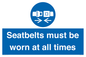 MV12337: Seatbelts must be worn at all times