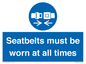 MV12337: Seatbelts must be worn at all times
