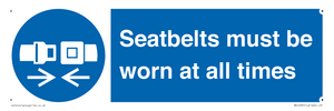 MV12337: Seatbelts must be worn at all times