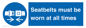 MV12337: Seatbelts must be worn at all times