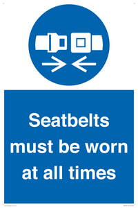 MV12337: Seatbelts must be worn at all times