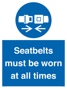 MV12337: Seatbelts must be worn at all times