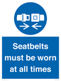 MV12337: Seatbelts must be worn at all times