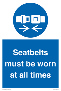 MV12337: Seatbelts must be worn at all times