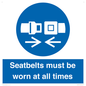 MV12337: Seatbelts must be worn at all times