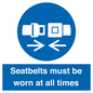 MV12337: Seatbelts must be worn at all times